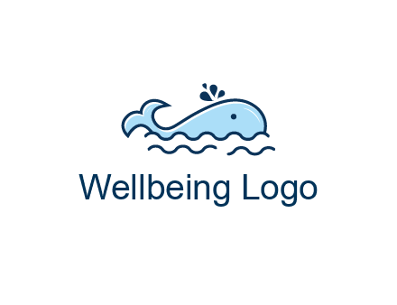 cute whale in ocean