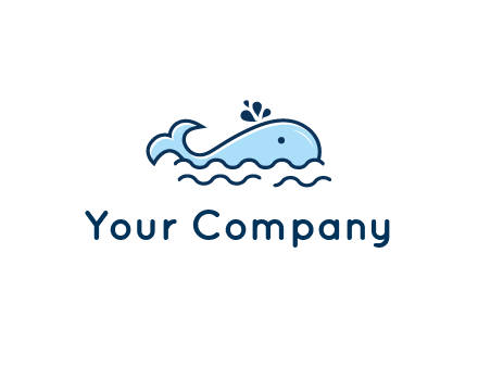 cute whale in ocean