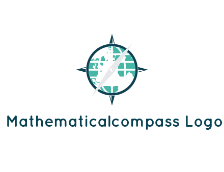 globe in compass with arrow
