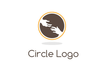helping hands in circle icon
