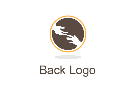 helping hands in circle icon