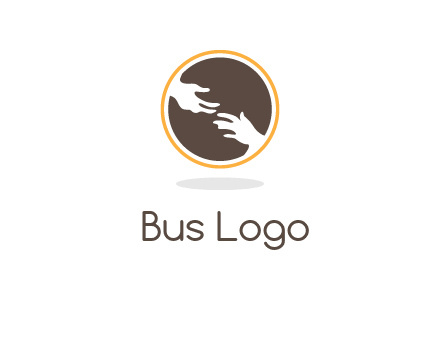 helping hands in circle icon