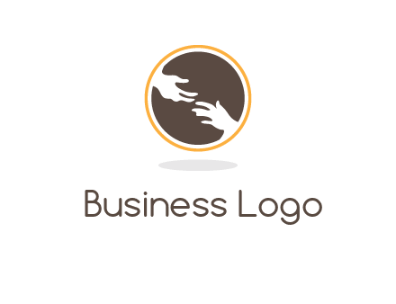 helping hands in circle icon