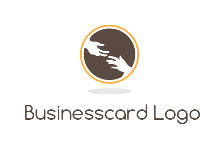 helping hands in circle icon