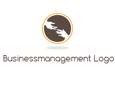 helping hands in circle icon