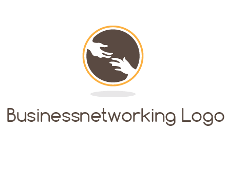 helping hands in circle icon