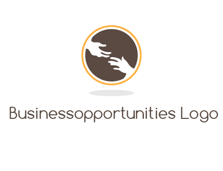 helping hands in circle icon