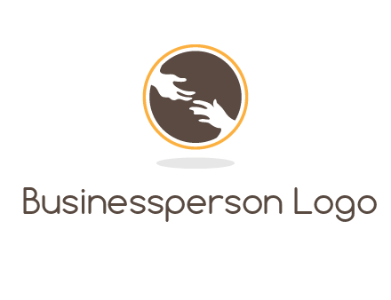 helping hands in circle icon