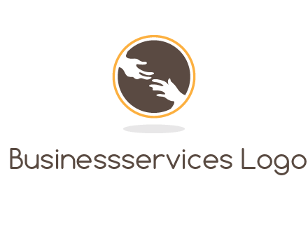 helping hands in circle icon