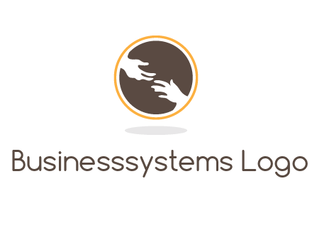 helping hands in circle icon