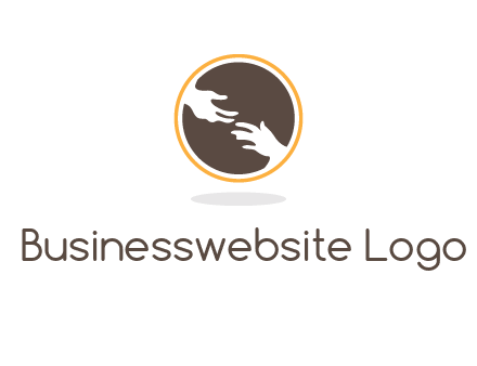 helping hands in circle icon