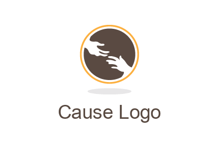 helping hands in circle icon