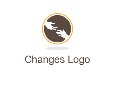 helping hands in circle icon