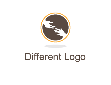 helping hands in circle icon