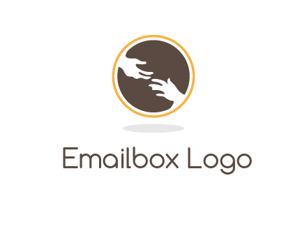 helping hands in circle icon
