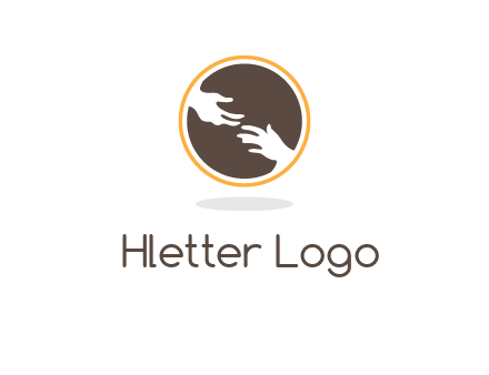 helping hands in circle icon