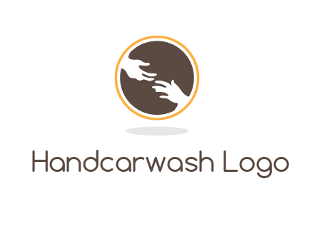 helping hands in circle icon