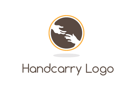 helping hands in circle icon