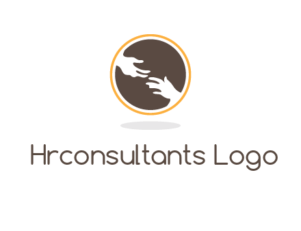 helping hands in circle icon