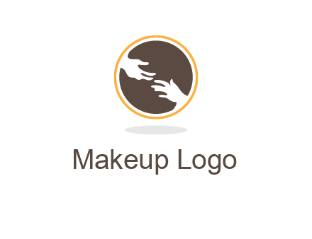 helping hands in circle icon