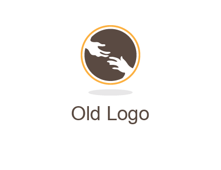 helping hands in circle icon