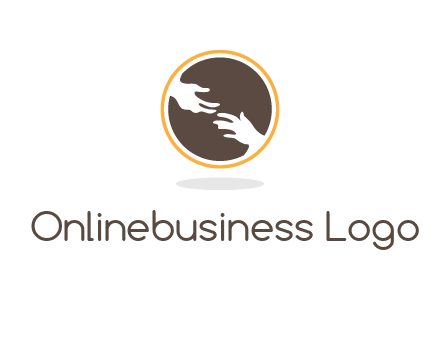 helping hands in circle icon