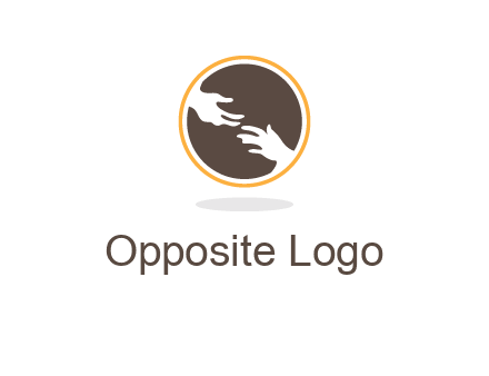 helping hands in circle icon