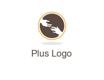 helping hands in circle icon