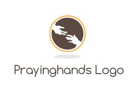 helping hands in circle icon