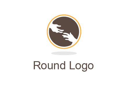 helping hands in circle icon