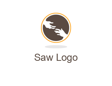 helping hands in circle icon