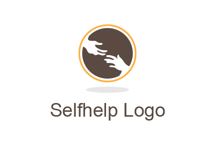 helping hands in circle icon