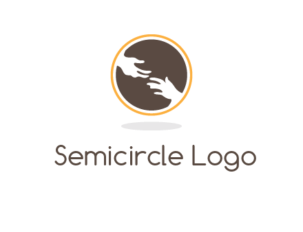 helping hands in circle icon