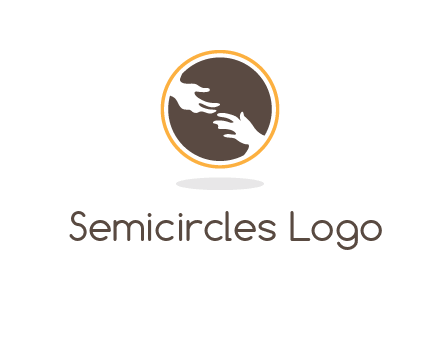 helping hands in circle icon