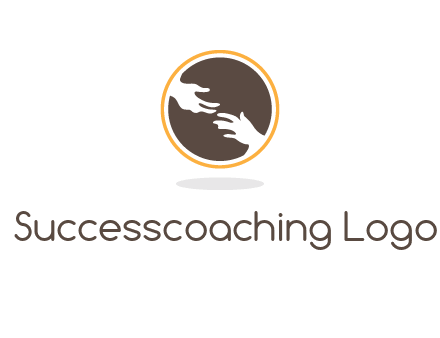 helping hands in circle icon