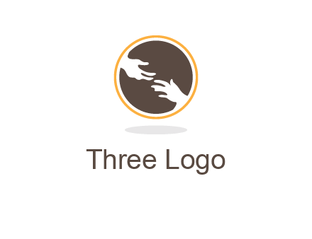 helping hands in circle icon