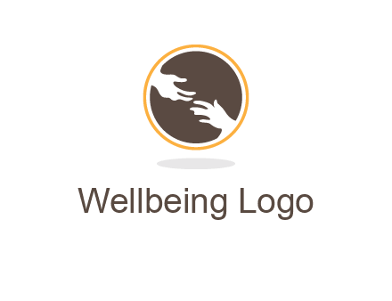 helping hands in circle icon