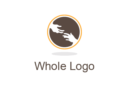 helping hands in circle icon
