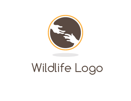 helping hands in circle icon