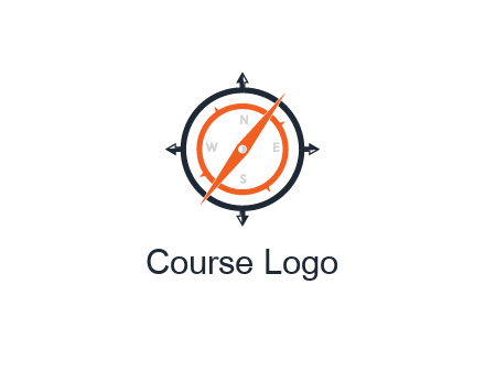 compass in circle with arrows