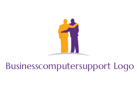 two person supporting each other graphics