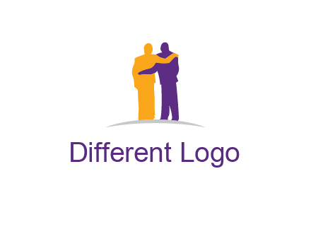 two person supporting each other graphics