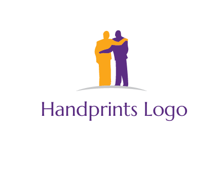 two person supporting each other graphics