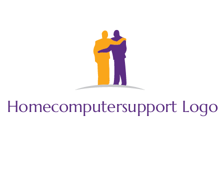 two person supporting each other graphics