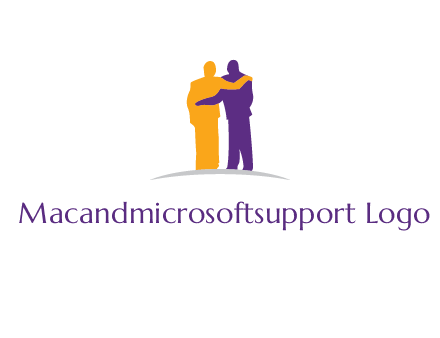 two person supporting each other graphics