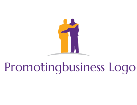 two person supporting each other graphics