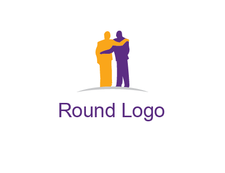 two person supporting each other graphics