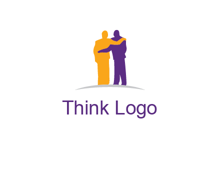 two person supporting each other graphics