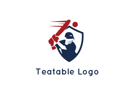 batsman in shield hitting cricket ball