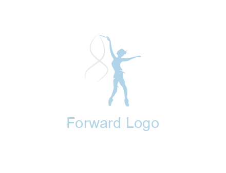 ballerina dancing with spirals